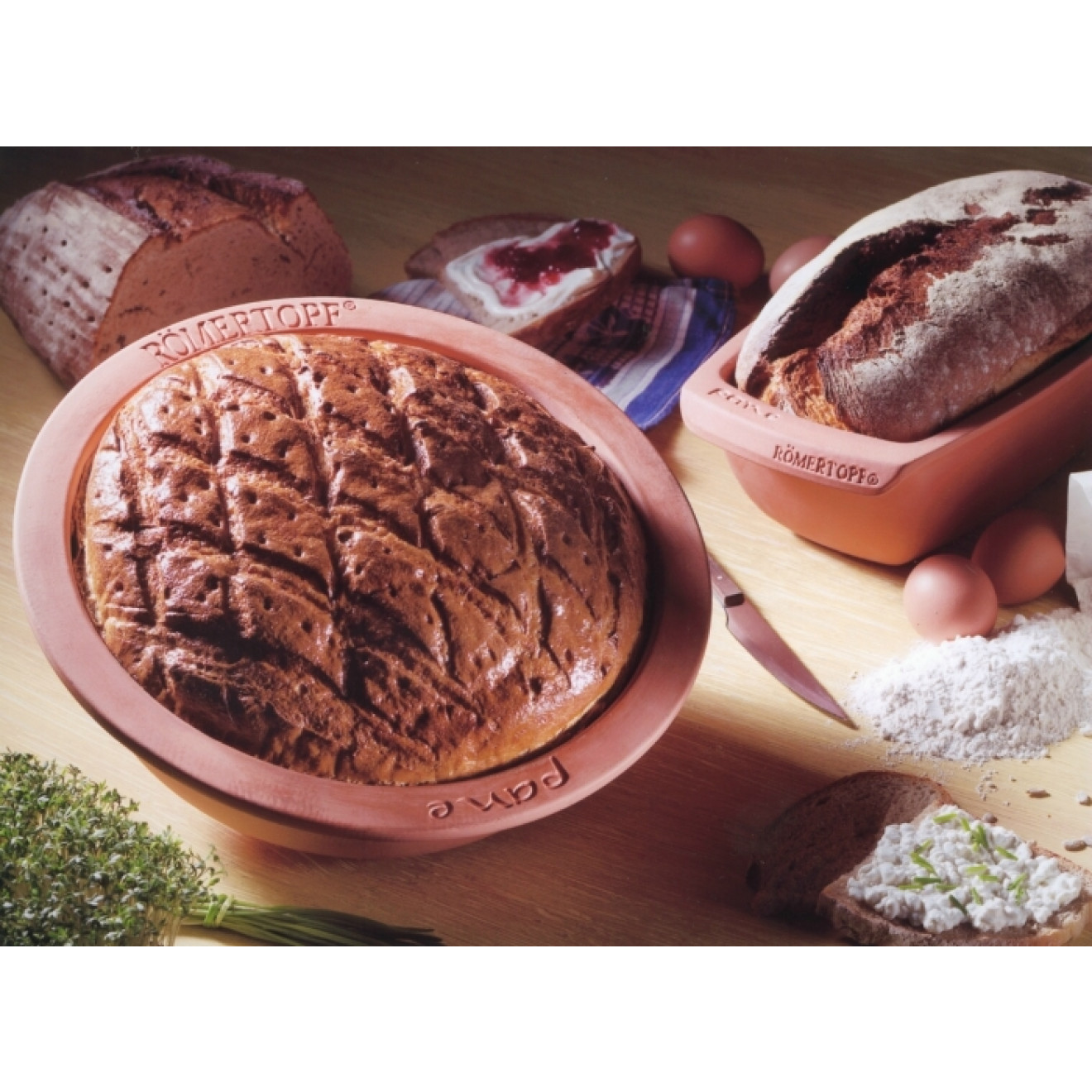 Glazed Clay Bread Baker for Round Bread Loaf