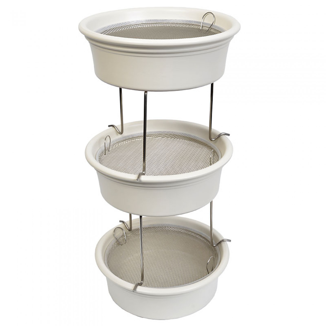 Stacking aid for Eschenfelder Wheatgrass Sieve