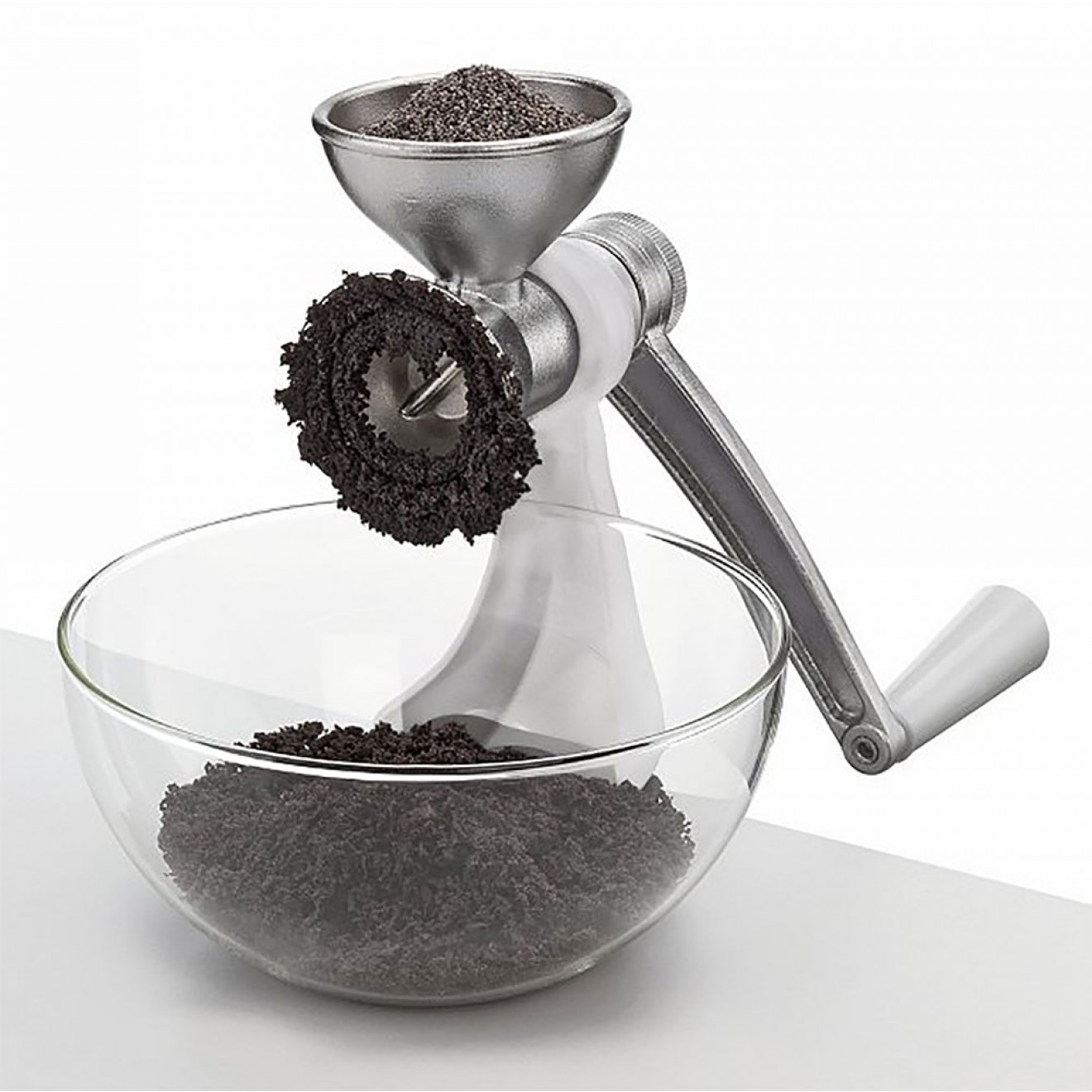 Manual Poppy Seed Mill Spice Grinder painted Red