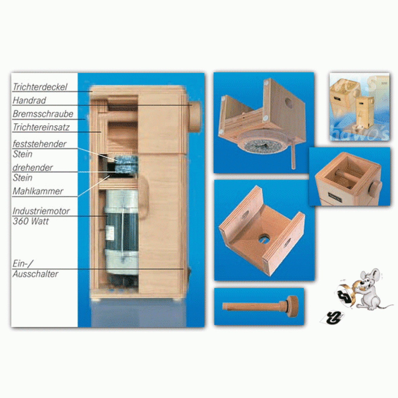 Electric Grain Mill hawos Easy