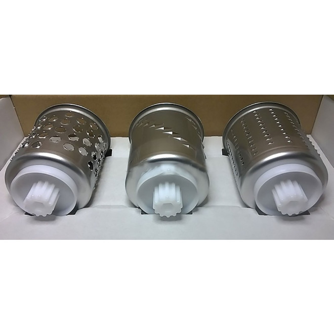 Additional drums 4,5,6 for vegetable cutter and grater set