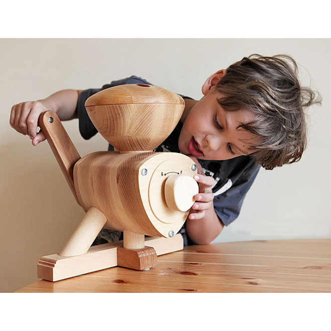 Duo - Grain Mill with Milling Stones and Steel Grain Flaker