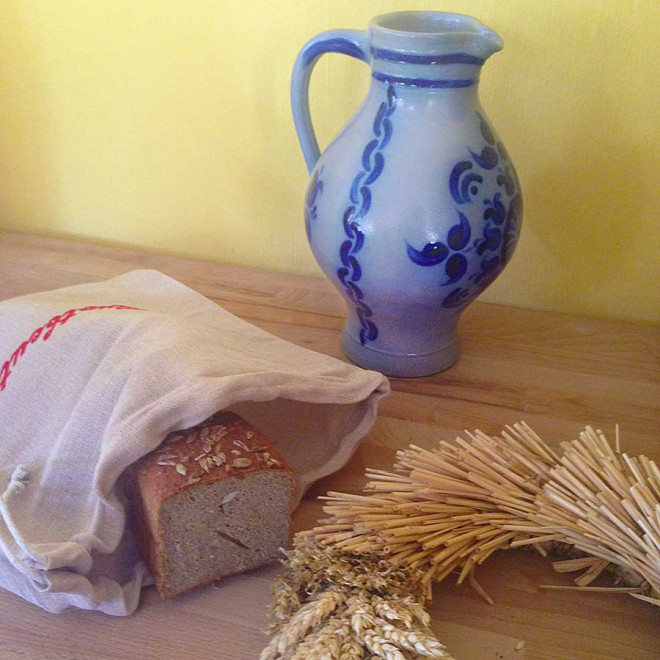 Bread Bag, 100% natural linen, unbleached