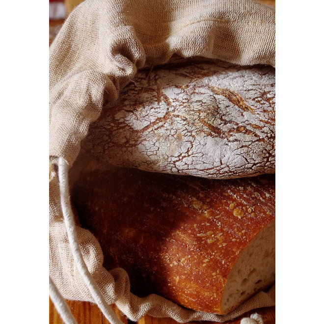 Bread Bag, 100% natural linen, unbleached