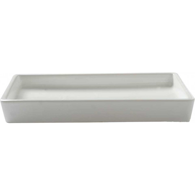 Spare ceramic drip tray white for double rack
