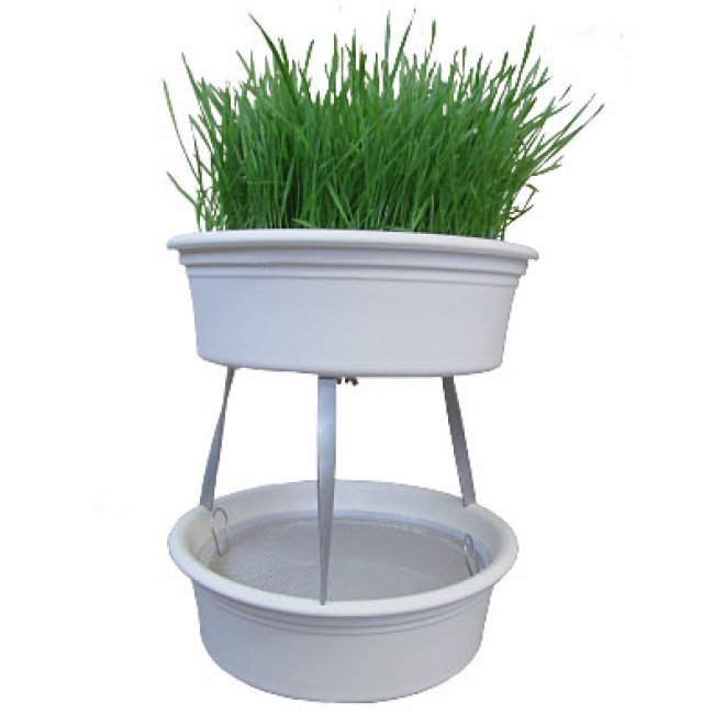 Stacking aid for Eschenfelder Wheatgrass Sieve