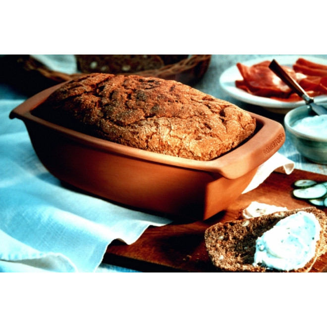 Rectangular Bread Mould, Glazed Clay Bread Baker