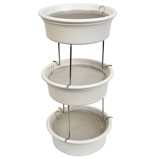 Stacking aid for Eschenfelder Wheatgrass Sieve