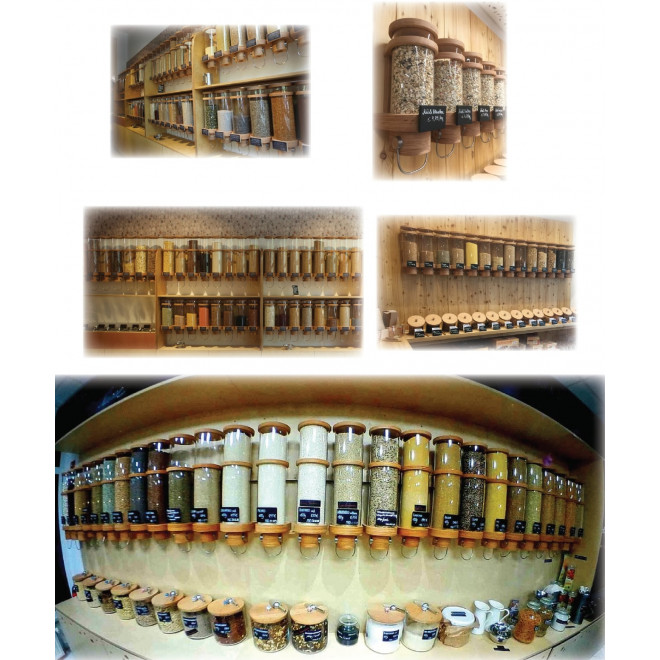 Hawos glass grain silo dispenser for 11 lbs (5 kg) grain