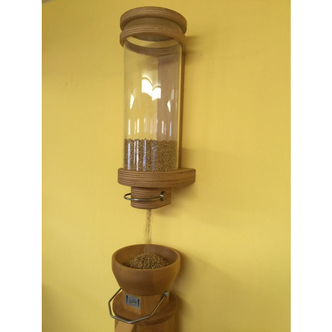 Hawos glass grain silo dispenser for 11 lbs (5 kg) grain