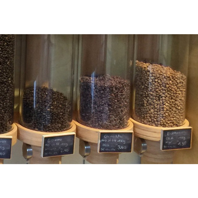 Hawos glass grain silo dispenser for 11 lbs (5 kg) grain