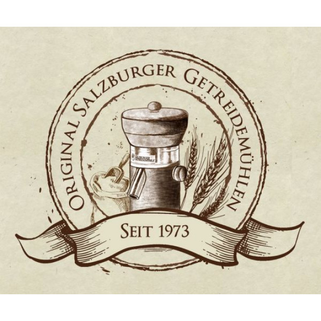 Hand-operated Grain Mill Model MH 4 with Grindstones Natural Granite