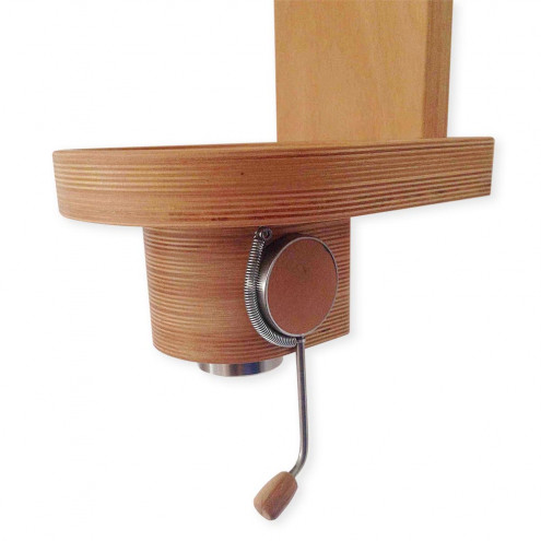 Locking system with lever spring and outlet nozzle