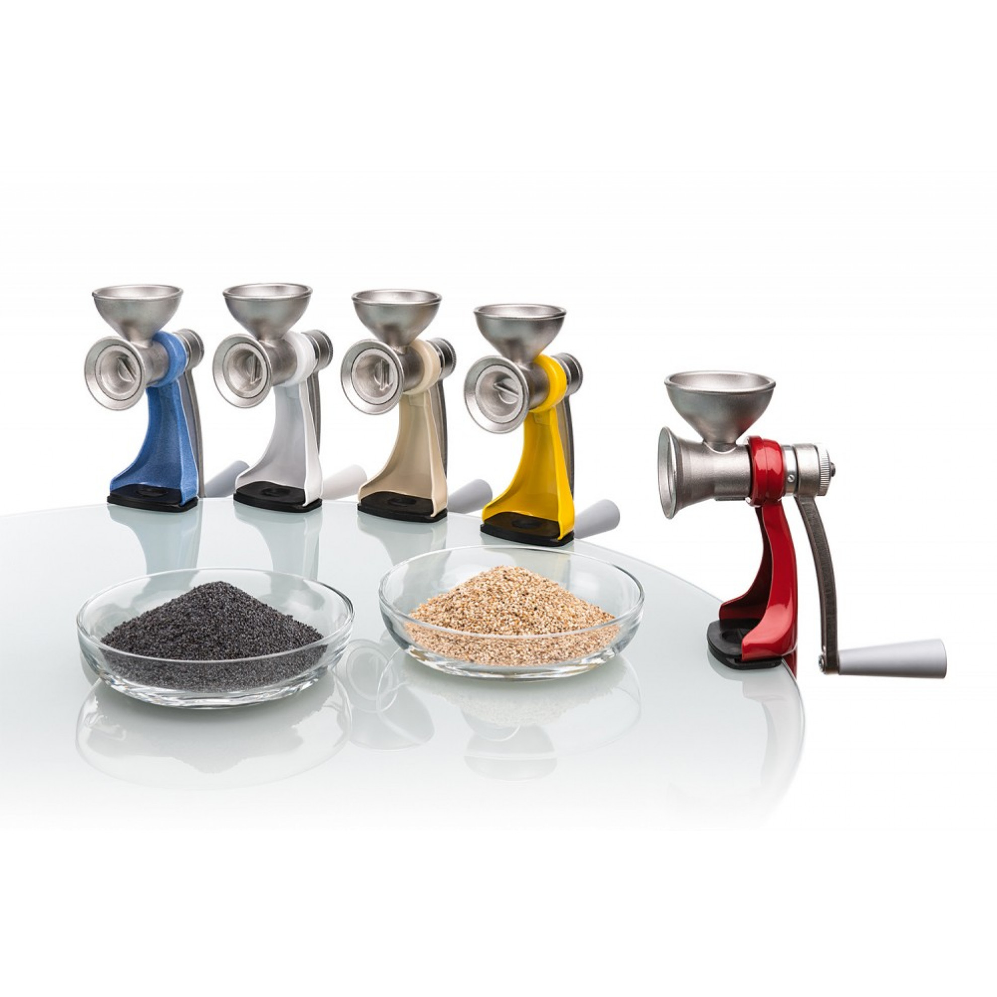 Manual Poppy Seed Mill Spice Grinder painted White